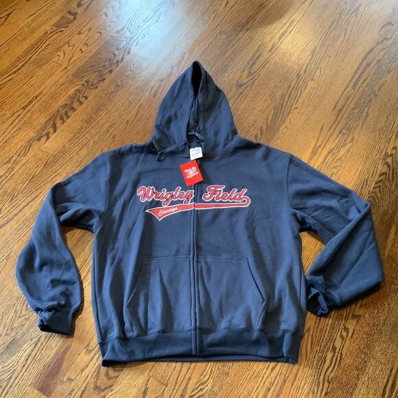 NEW Wrigley Field Full Zip‎ Hoodie Sz XL Baseball Sports Chicago Cubs NWT - Picture 1 of 9